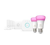 Kit de démarrage 2 ampoules connectées Philips Hue White et Color Ambiance E27 9 W avec capteurs de contact Blanc