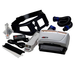 Kit de démarrage 3M TR-619E Versaflo avec unité de soufflerie TR-602E (soufflerie, couvercle de filtre), 1x filtre A2P R SL, 10x préfiltres, ceinture standard, batterie lithium-ion 8 heures, chargeur,