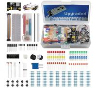 Kit de démarrage 830 trous Breadboard - Kit de démarrage pour composants électroniques - Transistor de résistance Summer LED - Compatible avec Arduino/Raspberry