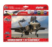 Kit de démarrage AIRFIX - - A55010 Lockheed Martin F-35B Lightning II - Maquette d'avion en plastique pour adultes et enfants de 8 ans et plus, Le kit comprend des peintures acryliques