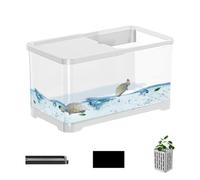 Kit de Démarrage Aquarium - Ensemble Décoratif pour Eau Salée avec Panier pour Poissons Rouges, Crevettes et Mé