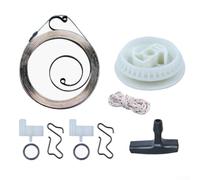 Kit de démarrage avec poulie à ressort et poignée compatible avec plusieurs modèles de tronçonneuse