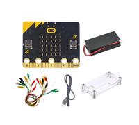 Kit de DéMarrage BBC Microbit Go Micro:Bit Carte de DéVeloppement BBC Bricolage Apprentissage Programmable avec Pinces Crocodile Jeu de Fils de Test