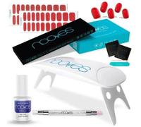 Kit De Démarrage Beauty Red 2 Autocollants À Ongles En Gel PrécuréLampe Uv/LedGel Top Coat GlossyQuartz Stick Multicolore