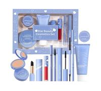 Kit de démarrage complet, kit de maquillage pour le visage, kit de démarrage cosmétique, maquillage durable, kit de cosmétiques de voyage, baume pour les yeux et les lèvres, kit de gloss à lèvres,