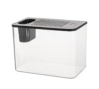 Kit de démarrage d'aquarium - Carapace de tortue, bol à poissons, habitat d'élevage transparent, réservoir décoratif, aquarium compact pour tortue bébé, poisson Betta, gardiens aquatiques dans le SCHL