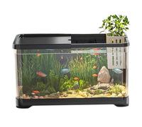 Kit de démarrage d'aquarium de réservoir Poisson 12x7 7x7 Aquarium Poisson avec Filtre à Pompe Panier 4K Vue HD Clear comme