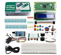 Kit de démarrage de base pour Raspberry Pi Pico, super kit de démarrage pour Raspberry Pi Pico, Raspberry avec breadboard, module d'affichage LCD 2C 1602, capteurs compatibles