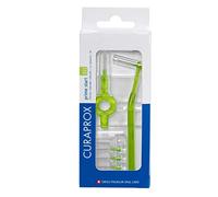 Curaprox set de brosses interdentaires CPS 011 prime start, set de démarrage avec 5 brosses, 2 supports différents, vert, 1,1 mm de diamètre, 5 mm d'efficacité
