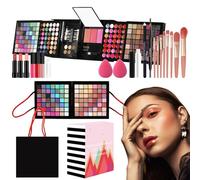 Kit de démarrage de maquillage - Trousse à cosmétiques noire, Kits cosmétiques pour femmes, Ensembles de maquillage | Grand Kit de maquillage professionnel avec 177 couleurs de Palette de fa