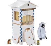 Kit De Démarrage De Ruche À Écoulement Automatique, avec Fenêtre D'observation Et Bec Verseur À Miel, Kit Complet, for Ruche De Style Cabine D'apiculture D'arrière-Cour