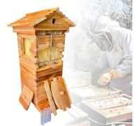 Kit De Démarrage De Ruche, Ruche À Écoulement Automatique De Miel Avec Fenêtre D’Observation Et Buse À Miel, Cèdre Naturel, Imprégnation De Cire, Apiculture Sur Patio