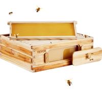 VEVOR Kit ruche d'abeille Langstroth moyenne 10 cadres avec fenêtres acrylique