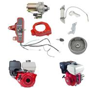 Kit de Démarrage Électrique Moteur+bobine- Gx200 6.5Cv Gx160 5.5Cv-moteur de Démarrage avec Électrovanne-volant D'inertie et Couronne pour Convertir Moteurs à Démarrage Manuel Électrique