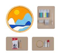 Kit de démarrage en émail filigrane à faire soi-même, kit de matériaux de démarrage en émail fait à la main, décorez votre propre dessous-de-verre motif dessin animé pour adultes (mer)