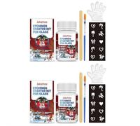 Kit de démarrage givré de 100 g pour verre, kit de gravure pour verre, crée des motifs gravés permanents, réutilisation durable avec des pochoirs en verre, créez des motifs gravés personnalisés qui ne