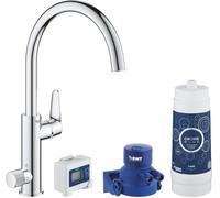 Kit de démarrage GROHE Blue Pure BauCurve avec robinet filtre à eau, bouche...