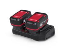 Güde LGAP 2-18-3040 Kit de démarrage pour chargeurs et Packs de Batterie (18 V, 2 Batteries 4,0 Ah et Chargeur Double 3 A, Puissance de la Batterie 72 Wh, Charge Rapide en 96 Minutes, Convient à Tous