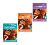Kit de démarrage: Je joue du violon ! Vol. 1, Vol. 2 et Vol. 3 - de J. Castelain - De Haske + Cahier de musique Soundman + 2 crayons