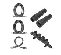 Kit de Démarrage NMEA 2000, Connecteur T 4 Ports 5 Broches M12, Câble de Raccordement 4M+3M+0,5M, Étanche IP67 pour Réseaux Lowrance Simrad B&G Navico Garmin