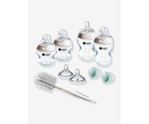Kit de Démarrage Nouveau-nés Natural Start, Biberons anti-colique 150 ml et 260 ml avec tétine à débit lent transparent TU
