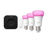 Kit De Démarrage Philips : Trois Ampoules Connectées E27 + Dimmer Switch + Hue Bridge Pro