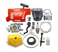 Kit de démarrage Piston-Cylindre 46 mm Compatible avec Les modèles 55 et 51, Comprenant Un carburateur, Filtre à air, tendeur chaîne Bande Frein. Pièce Rechange for tronçonneuse