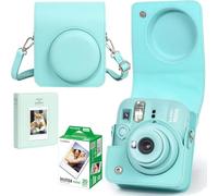 Kit de démarrage pour appareil photo instantané Mini 13 pour Fuji Instax Mini 13 Vert lagon Kit comprend un mini film instantané 20 photos, un étui en cuir PU assorti et un mini album photo pour