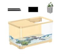 Kit de Démarrage pour Aquarium - Ensemble Décoratif d'Eau Salée, Petit Aquarium Créatif | Panier pour Poissons Rouges, Crevettes, Mé