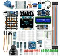 Kit de démarrage pour débutant, Ensemble de Platine de prototypage de 0.96 Pouces, Module d'affichage à Cristaux liquides, Module de Joystick