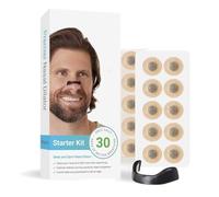 Kit de démarrage pour dilatateur nasal, 30 jours, dispositif anti-ronflement avec bandes adhésives, noir