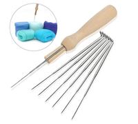Kit De Démarrage Pour Feutrage, Ensemble D'aiguilles À Feutrage Avec Poignée En Feutre De Laine, 7 Pièces