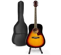 Guitare folk GENERIQUE MAX SoloJam Western kit de démarrage pour guitare acoustique avec support de guitare - Sunburst