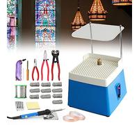 Kit De Démarrage Pour Mosaïque Et Vitrail, Avec Mini Broyeur/Kit D'outils De Coupe Verre/Kit De Fer à Souder Et Ruban De Feuille De Cuivre Et Fil à Souder/Manchon De Doigt, Débutant