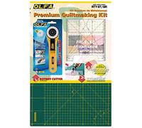 Kit de démarrage pour patchwork avec règles de coupe et outils, idéal pour apprendre et créer des projets de couture.