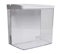 Kit de démarrage pour petits poissons Betta avec éclairage LED, pompe silencieuse et système de filtration multicouche, idéal pour l'installation de bureau (noir)