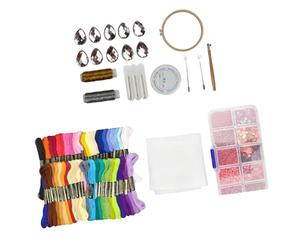 Kit de démarrage pour travaux d'aiguille en boîte pour projets de broderie