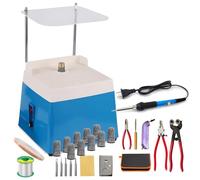 Kit de démarrage pour vitrail, ensemble de meuleuse électrique portable, outils de meulage de verre avec 2 embouts de meuleuse diamant et déflecteur, pour l'artisanat de bricolage