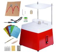 Kit de Démarrage pour Vitraux, Mini Kit de Broyeur de Vitraux avec Broyeur Et Fer À Souder, Feuilles Vitreuses Et Feuille de Cuivre, Mini Kits D'outils de Meulage pour Mosaïques, Céramiques Et T 110v