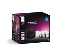 Kit de démarrage Pro 3 ampoules connectées Philips Hue GU10 Blanc + variateur Dimmer Switch