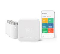 Kit de Démarrage Thermostat Connecté et Intelligent filaire Tado V3+ et 4 têtes thermostatiques Blanc