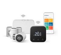 Kit de démarrage thermostat connecté sans fil Tado X Noir et blanc + 4 têtes thermostatiques