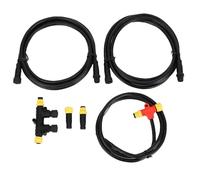 Kit de démarrage Torvex NMEA, ensemble de connecteurs de réseau marin M12 à 5 broches, terminaisons de câbles de dérivation de base, compatibles avec Lowrance