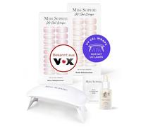 Kit de démarrage UV Miss Sophie d'origine - Films autocollants pour ongles - Autocollants pour ongles en rose baby-boomer et baby-boomer nude - Pas d'écaillage - Longue durée - Application rapide et