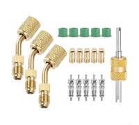 Kit de démontage de noyau de valve pour climatiseur CVC R410a avec adaptateur en laiton à connexion rapide pour systèmes divisés utilisant R410A et ports de charge