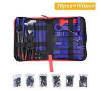 Kit de démontage pour garnitures auto Outils de retrait clips et panneaux plastiques Set professionnel de dépose garnitures voiture