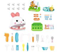 Kit de Dentiste ludique pour - Adorable kit de Simulation de Lapin - Jeu de rôle interactif - Jouet éducatif créatif pour la Maternelle, Prix Scolaire, Cadeau de fête, Classique
