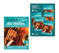 Kit de départ: Je joue du violon ! Vol. 1 + Accompagnement de piano Vol. 1 - de J. Castelain - De Haske + Cahier de musique Soundman + 2 crayons