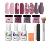 Kit de départ pour poudre d ongles tout-en-un Séchage rapide Pas lampe LED nécessaire avec base coat top et activateur l onglerie maison DIY salon Adapté aux débutants