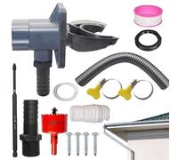Kit de dérailleur pour tonneau de pluie | de collecte d'eau de toit - Raccordement pour récupérer l'eau de pluie - Pour gouttières de 70 à 110 mm extérieur jardin patio pelouse